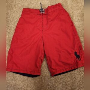 Boys Ralph Lauren Red Size XL Swim Trunks MC